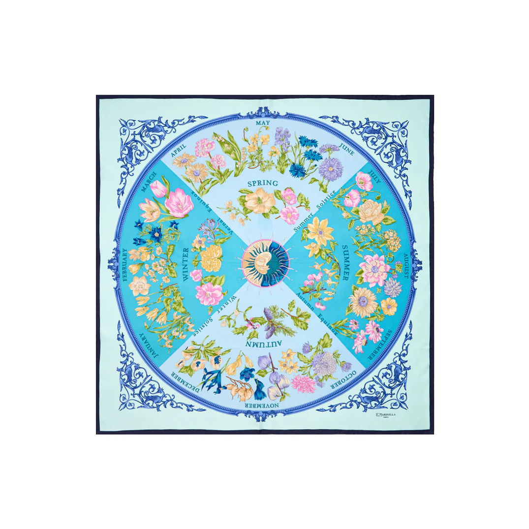 Calendario Floral de las Cuatro Estaciones Cielo de Primavera - Imagen 1