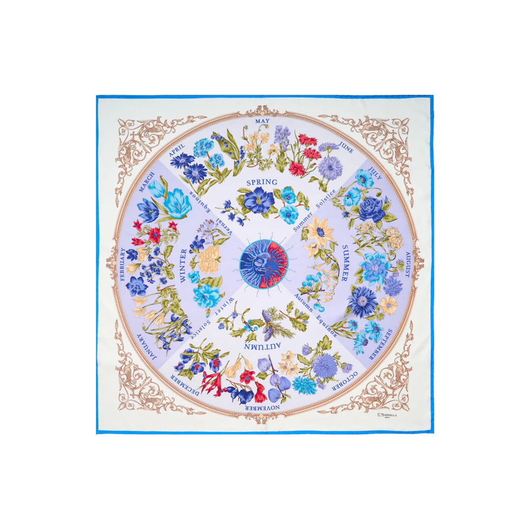 Calendario Floral de las Cuatro Estaciones  Hielo Invernal - Imagen 1